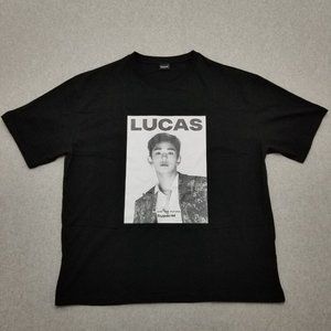 SuperM Shirts Mens XL Black Lucas Short‎ Sleeve Unisex